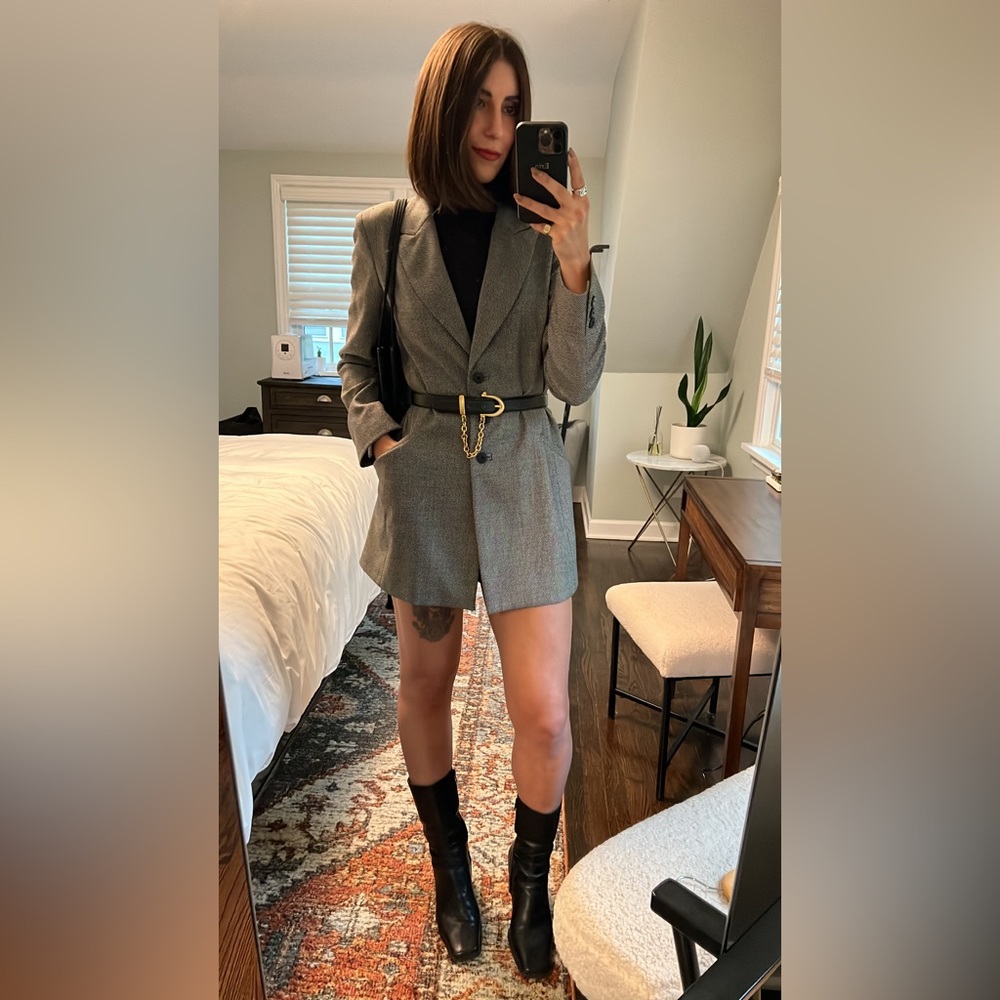 Vintage Dana Buchman black and white blazer jacket